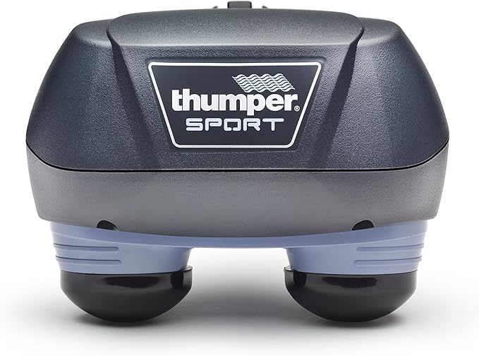 Thumper Sport Percussive Massager - Deep Tissue Home use Massage for Muscles, Back, Shoulders, Neck, Legs, arms. Portable Therapy Action Electric Handheld Massager with Long Handle