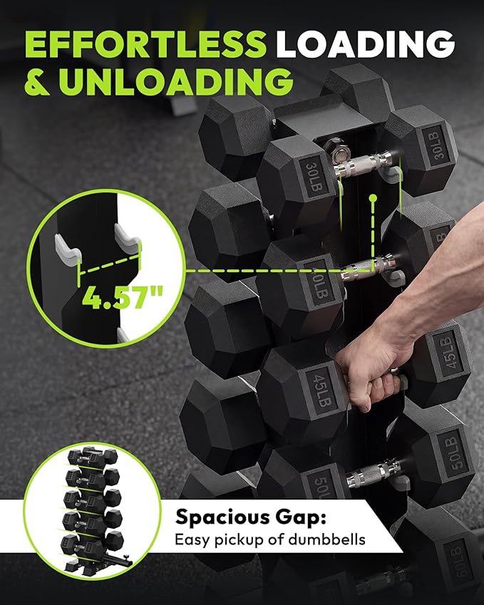 HANDBODE Dumbbell Rack A Frame Weight Rack Stand Dumbbell Weight Storage for Home Gym, Space-Saving Weight Stand for Home Gym
