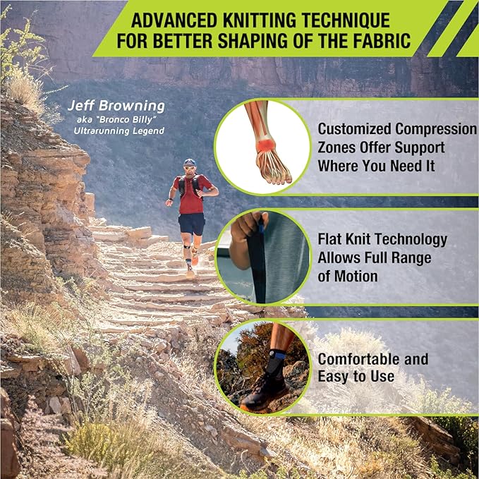 Pro-Tec Athletics 3D Flat Ankle Support, Custom Fit, Breathable Fabric, Multi-Directional Stretch for Support and Flexibility