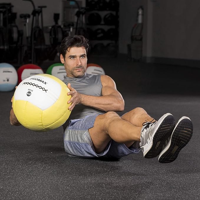 Champion Sports Rhino Promax Wall Balls - Soft Shell Non-Slip Grip for Weightlifting, Plyometrics, Cross Training, & Home Gym