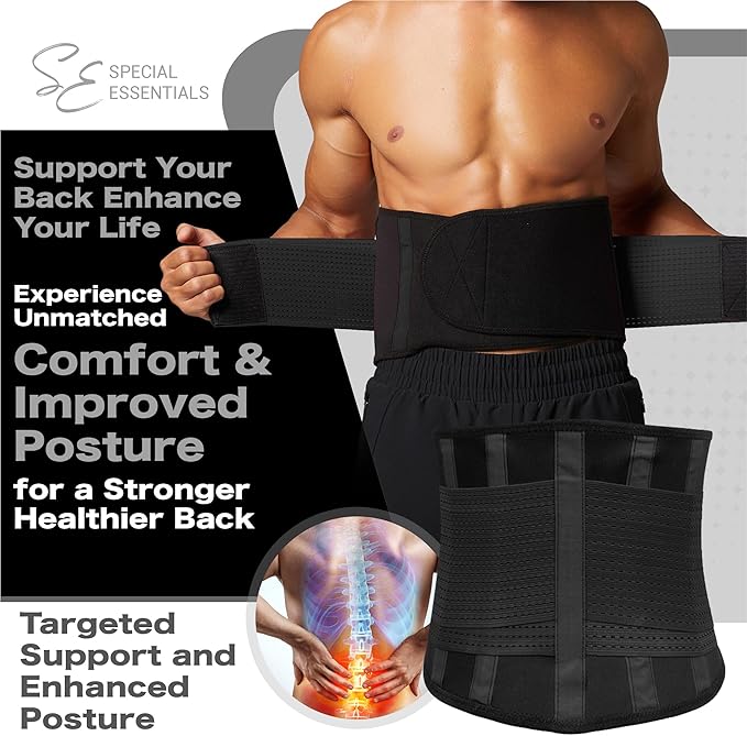 Special Essentials Waist Trainer for Women & Men Adjustable Sweat Band Waist Trimmer For Core Stability & Training Workouts