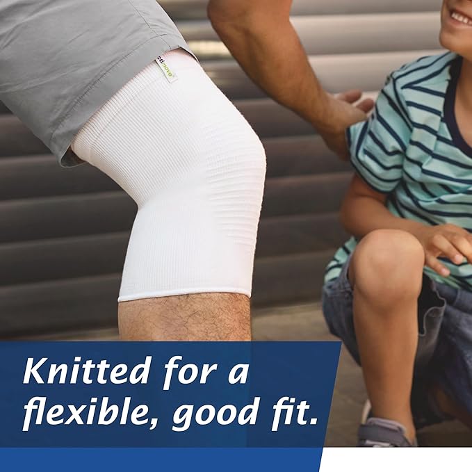 Actimove Everyday Supports Mild Knee Support - Mild Support, Lightweight, Easy to Apply for Slightly Swollen and Aching Knees – White, Large