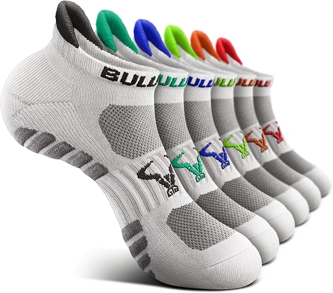 BULLIANT Men Running Socks,Active Ankle Socks No Show For Men With Cushioned Footbed Arch Support Breathable Wicking