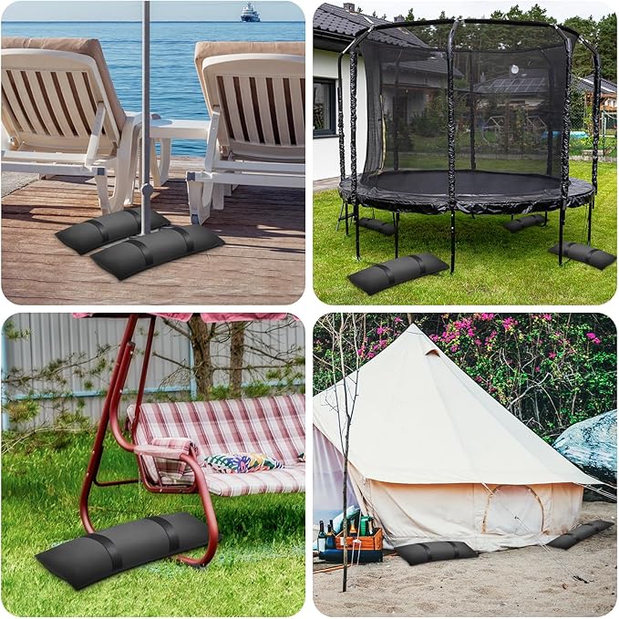 200 LBS Umbrella Base Weight Sandbags, Sand Bags for Weight, 4 Packs Fillable Sandbags for Umbrella Base, Weatherproof Furniture Heavy Duty Weight Bags For Cantilever Patio Umbrella Trampoline Garden