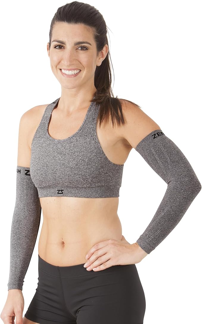 Zensah Compression Arm Sleeves - Made in USA, Thermal Arm Warmers for Cycling and Running with UV Sun Protection