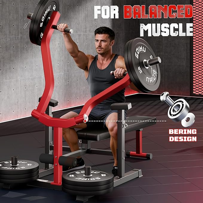 Chest Press Machine, Z1-PRO Weight Bench Press Machine with Independent Arms, Adjustable Flat Incline Bench Press for Chest, AB Workout Home Gym Equipment