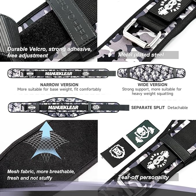 Weight Lifting Belt, Lifting Belts for Women Men,MANUEKLEAR Weightlifting Belt Quick Locking Back Support for Bodybuilding, Fitness, Powerlifting, Cross Training, Squats, Workout, Exercise