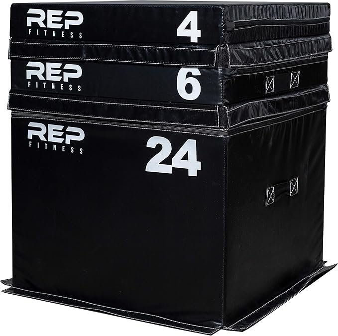 REP Fitness Stackable Soft Foam Plyo Box Set, Adjustable Plyometric Jump Box for Home Gym Workouts, Plyometric Jumping Platform for Exercise, Step Training, HIIT & CrossFit