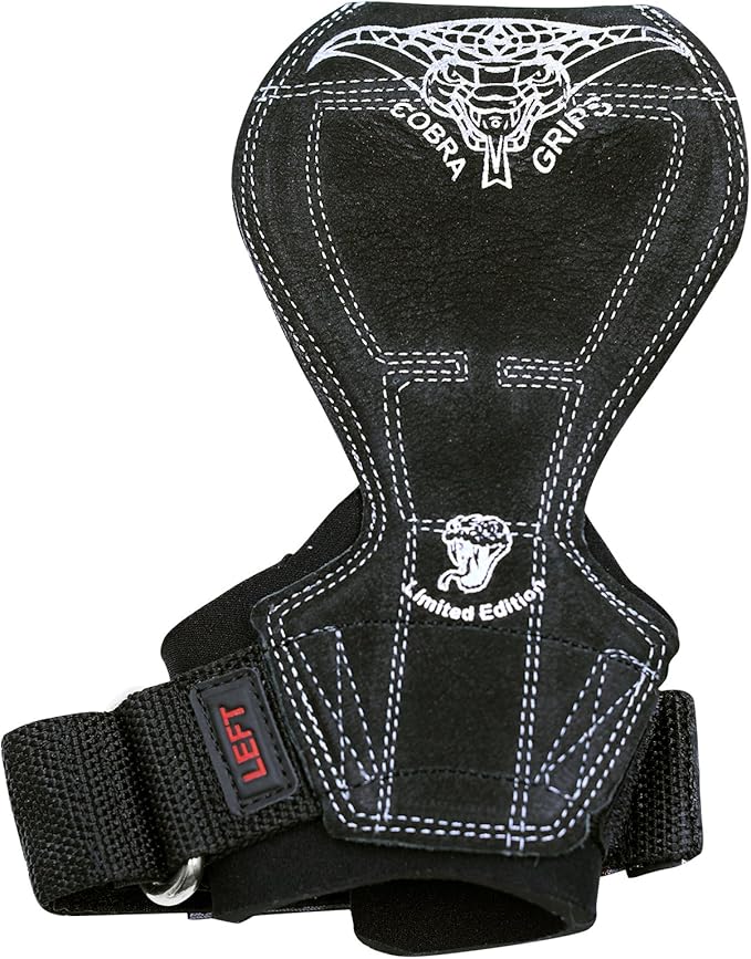 Cobra Grips Flex Model Weight Lifting Gloves Heavy Duty Straps Alternative Power Lifting Hooks for Deadlifts with Padded Wrist Wrap Support Bodybuilding