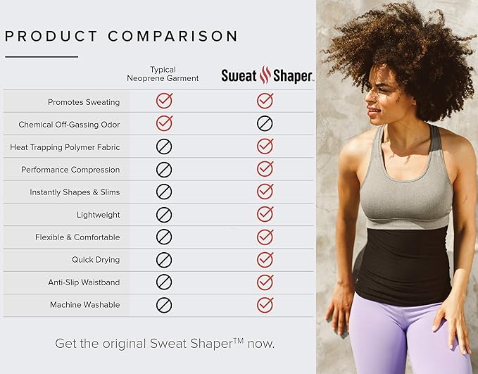 Sweat Shaper Waist Trimmer for Women, Waist Trainer Sauna Belt, Neoprene-free Waist Cincher, Thermo Sauna Slimming Belt