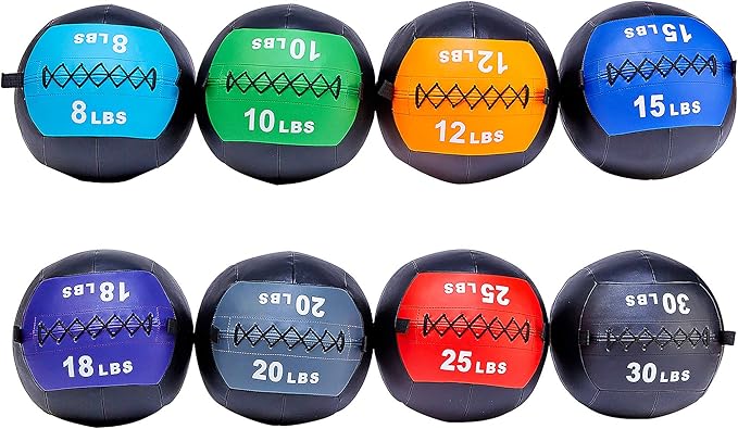 Fitvids Slam Medicine Wall Balls Workout Exercise Fitness Weighted Balls for Cross Training, Strength and Conditioning Exercises, Cardio and Core Workouts