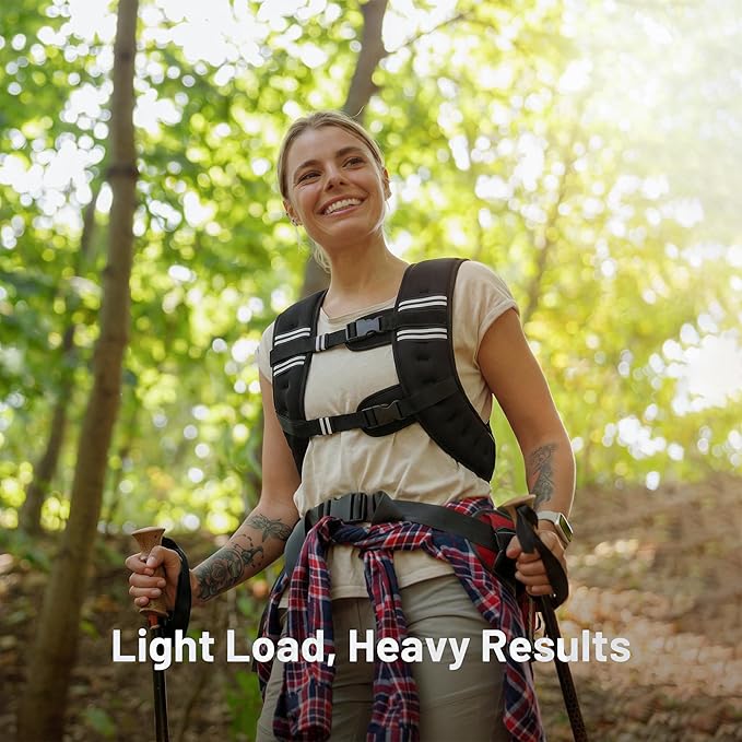 MIKOLO Weighted Vest, 8lb/12lb/16lb Weight Vest for Women & Men, Weight Vest with Reflective Stripe for Walking, Running, Strength Training & Workout(8lb)