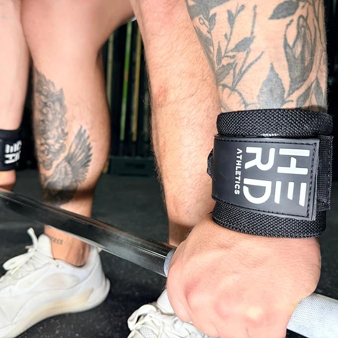 Weightlifting Wrist Wraps – 12" & 18" Adjustable Support with Thumb Loop – Medium Stiffness for Powerlifting, Olympic Lifting, Functional Fitness, Bodybuilding