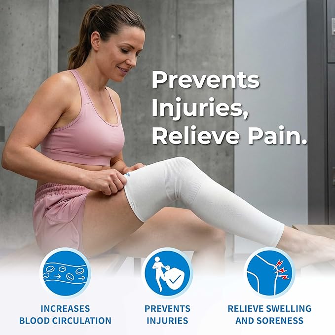 LP SUPPORT 667 Compression Sleeve Leg Full Length for Sports, Cycling, Running, Basketball, for Men Women (S - XL)