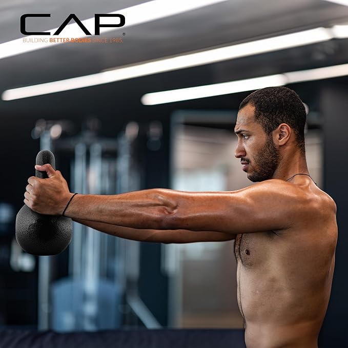 CAP Barbell Cast Iron Kettlebell - Coated Options, Singles and Sets, Multiple Weight Choices