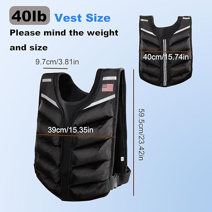Weighted Vest for Men & Women Heavy Body Weight Vest for Home Workouts, Cardio & Strength Training