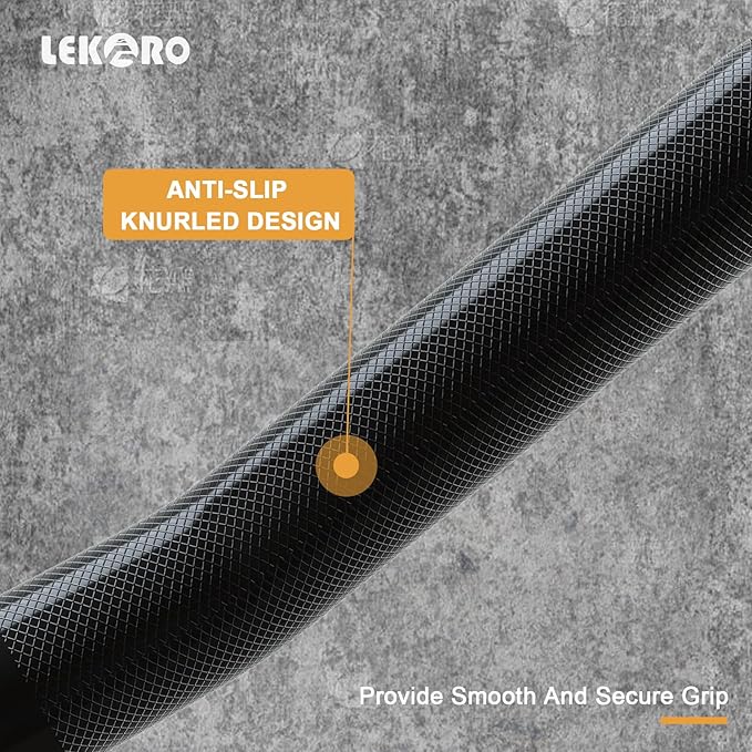 Olympic Barbell Bar 4FT, 350LB EZ Curl or Straight Weight Lifting Bar, Fits 2-Inch Olympic Plates, Rotating Sleeves, 2 Spring Collars, Knurled Strength Training Bar for Home Gym
