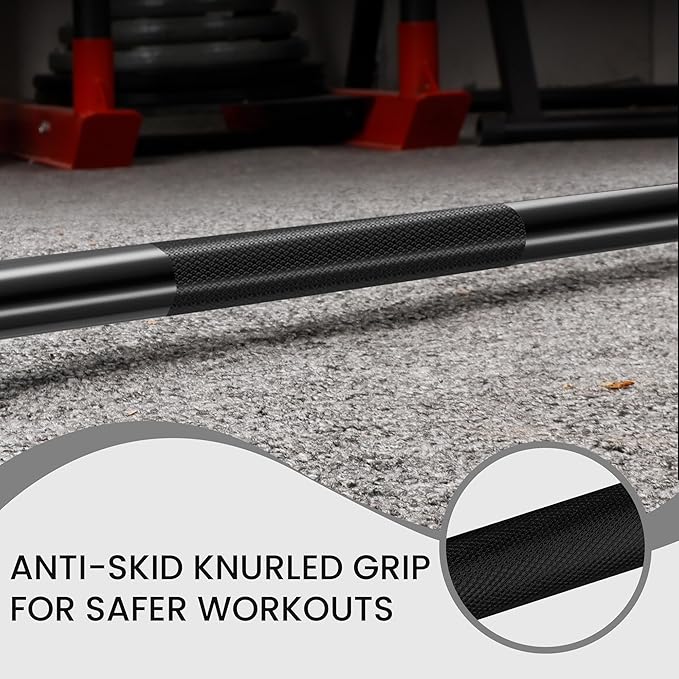 Fitvids 6FT Stardard Barbell for Weightlifting and Power Lifting