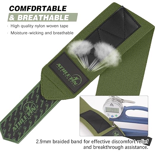 Wrist Wraps for Weightlifting - 18” Heavy Duty Wrist Support for Gym, Powerlifting, Bench Press & Cross Training - Adjustable with Thumb Loop, Durable for Men & Women, Includes Carry Pouch