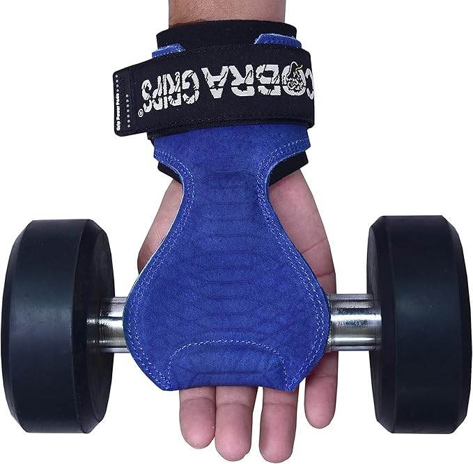 Cobra Grips Weight Lifting Gloves with Adjustable Neoprene Padded Wrist Wraps - Heavy Duty Alternative to Power Lifting Hooks for Deadlifts