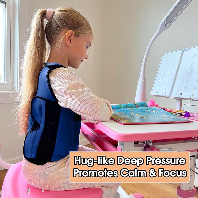 Weighted Vest for Kids with Sensory Needs(Small, Ages 2-4) - Compression Vest for Children with Autism, SDP, ADHD, ADD, Sensory Overload - Kids Weighted Vest Includes 2lbs Adjustable Weights
