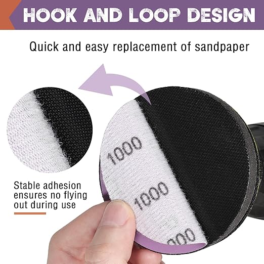 3 Inch 2000 Grits Sandpaper 35 pcs Wet Dry Hook and Loop Sanding Discs WEWINK PLUS Professional Aluminum Oxide Sand Paper Polish for Wood Metal Paint Finishing