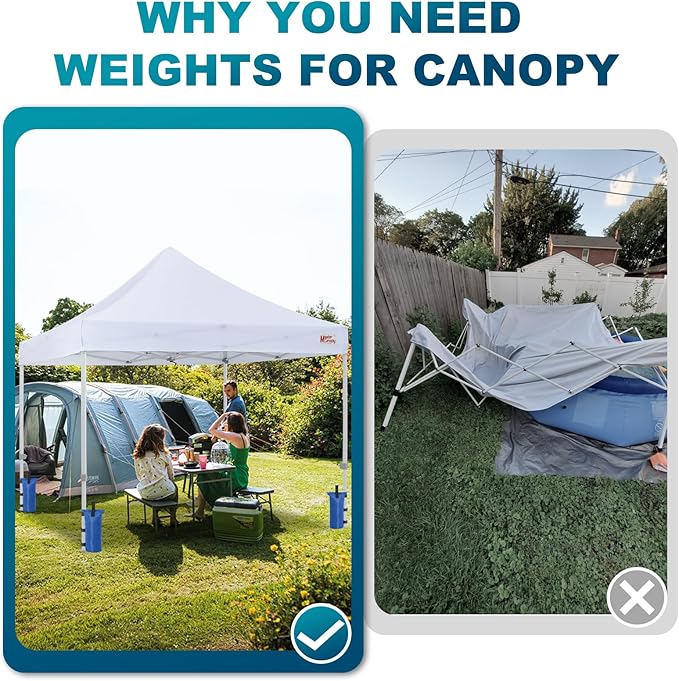 MASTERCANOPY Canopy Weight Sandbags, Without Sand(112 Pounds, Blue)