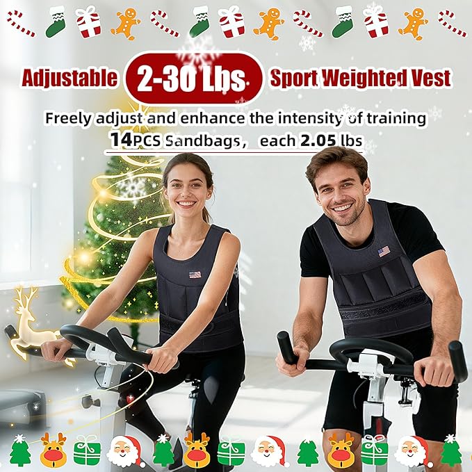 Adjustable Weighted Vest for Men Women,2-30 Lbs Adjustable Weighted Vest with Straps Womens Running Weight Vest for Walking Strength Training Fitness
