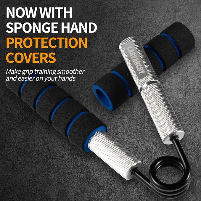 Grip Strength Trainer Set, 50-350LB, Wrist Forearm Strengthener, Metal No Slip, Hand Grip Gripper Strengthener for Strength Training and Exercise, Hand Workout Squeezer Grip Strength