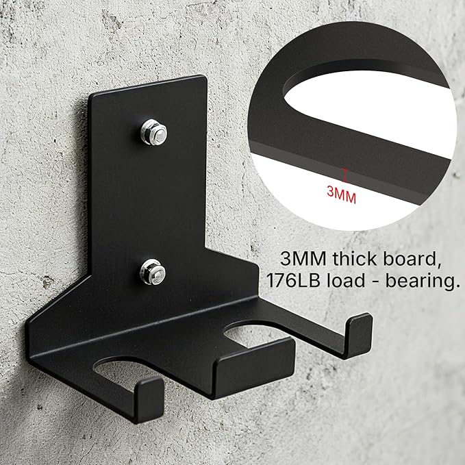 POWER GUIDANCE Olympic Barbell Hanger,Garage Gym Bar Wall Rack,Vertical Barbell Mount Rack,Space Saving Commercial or Home Gym Accessory