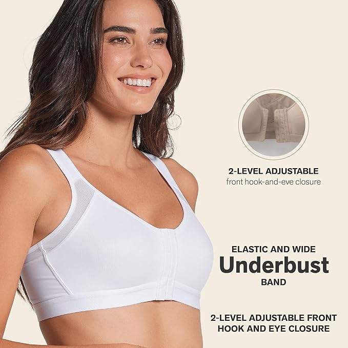 Leonisa Multi-Functional – Posture Corrector Bra Wireless Front Closure Bra for Women Full Coverage
