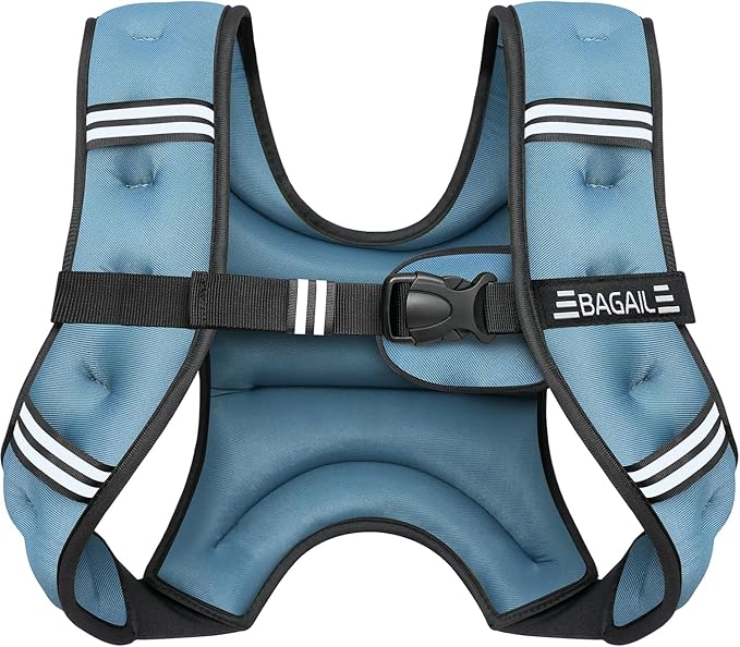 BAGAIL Comfort-Fit Weighted Vest for Woman, Even Weight Distribution, Faster Weight Loss, No-Chafe or Bounce for Walking & Running with Detachable Phone Pouch & Reflective Stripes (Available 5-30lbs)