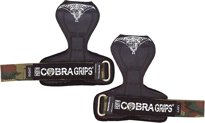 Cobra Grips Weight Lifting Gloves with Adjustable Neoprene Padded Wrist Wraps - Heavy Duty Alternative to Power Lifting Hooks for Deadlifts