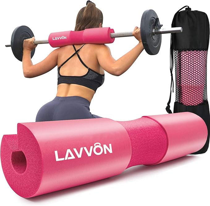 Squat Pad - Foam Barbell Pad for Squats Cushion, Lunges & Bar Padding for Hip Thrusts - Standard Weight Bar Pad - Provides Cushion to Neck and Shoulders While Training