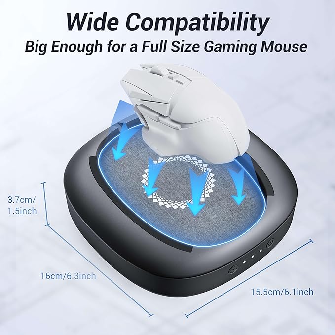 MEKASS Mouse Mover with Adjustable Interval Timer and Ultra-Silent Motor, Mouse Jiggler Simulates Real Mouse Movement, No Need Software, Mouse Jiggers for Keeping Computer Awake(Black)