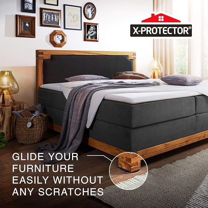 Felt Furniture Sliders Hardwood Floors X-PROTECTOR – 4 PCS 9 1/2 inch Furniture Sliders – Heavy Duty Felt Sliders Hard Surfaces – Move Your Furniture Easily & Safely!