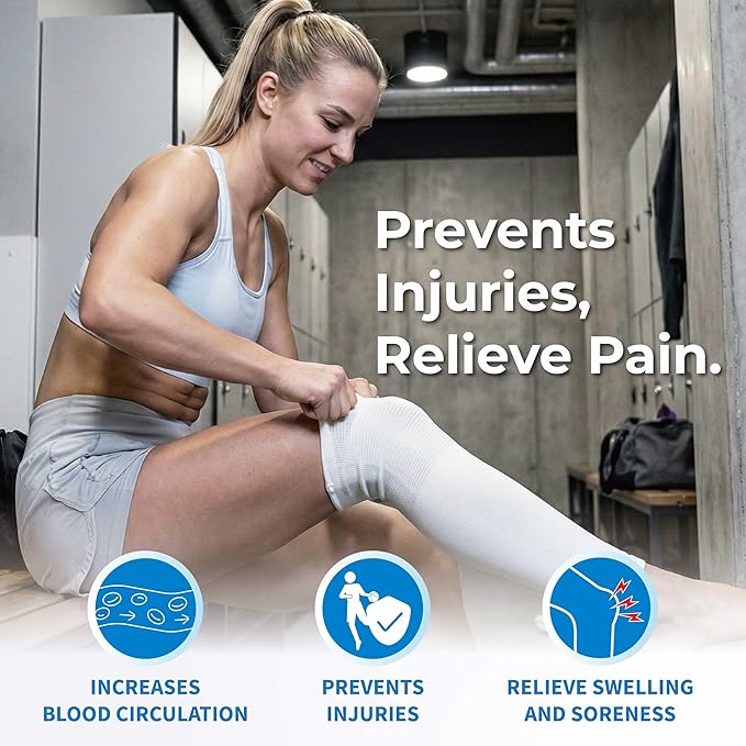 LP SUPPORT 667 Compression Sleeve Leg Full Length for Sports, Cycling, Running, Basketball, for Men Women (S - XL)