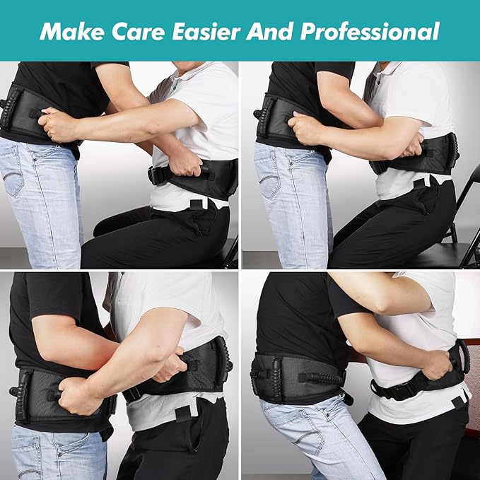 VERY100 Gait Belt Transfer Belt with Padding Handles,Transfer Belts for Lifting Seniors with One-Click Buckle,Medical Nursing Gait Belt for Patient Assist-Elderly, Handicap, Physical Therapy
