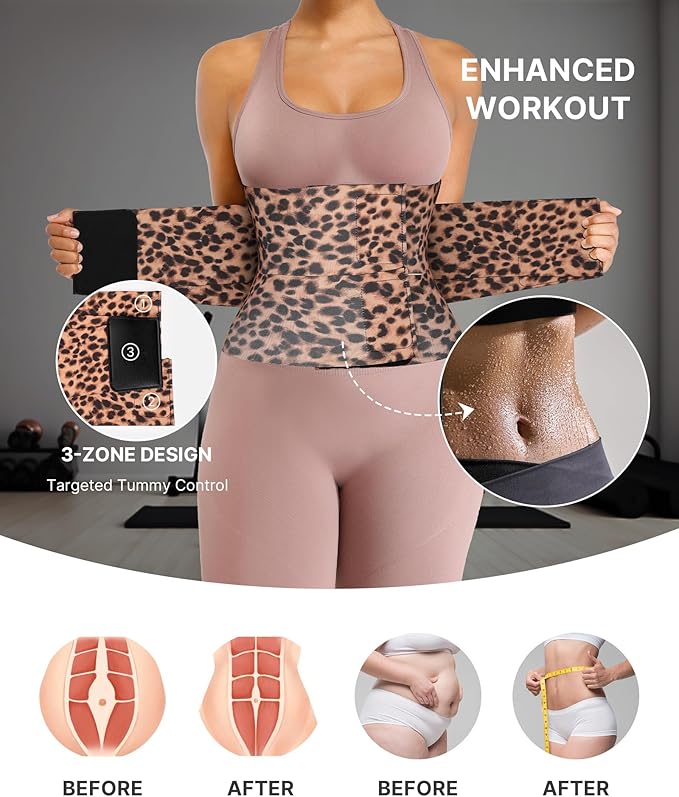 SHAPELLX Waist Trainer for Women Waist Cincher Corset Shapewear Body Shaper Tummy Control Stomach Belt Postpartum Band