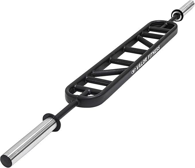 Valor Fitness Multi Grip Barbell for Shoulder Exercises - Swiss Bar for Triceps - Range of Motion - Fits Olympic Weight Plates - Chest Press Lifting Curls