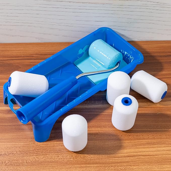 Mister Rui 2 Inch Foam Paint Roller Covers, 12 Pack, Small Paint Roller Refills 2 Inch, Mini Piant Rollers for Trim or Corner, High Density Sponge Roller