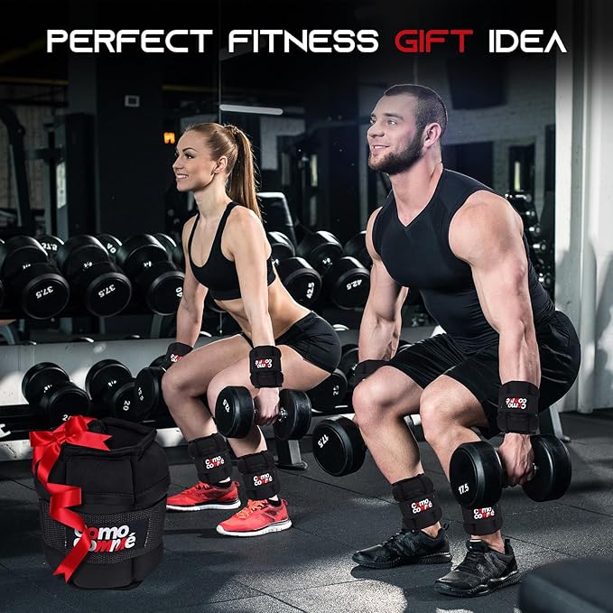 Adjustable Ankle Weights, 2 3 5 lb 1 Pair Strength Training Wrist Leg Arm Weights for Women, Men, Weighted Ankle Weight Set with Removable Sandbags for for Gym, Fitness Workout, Running Lifting