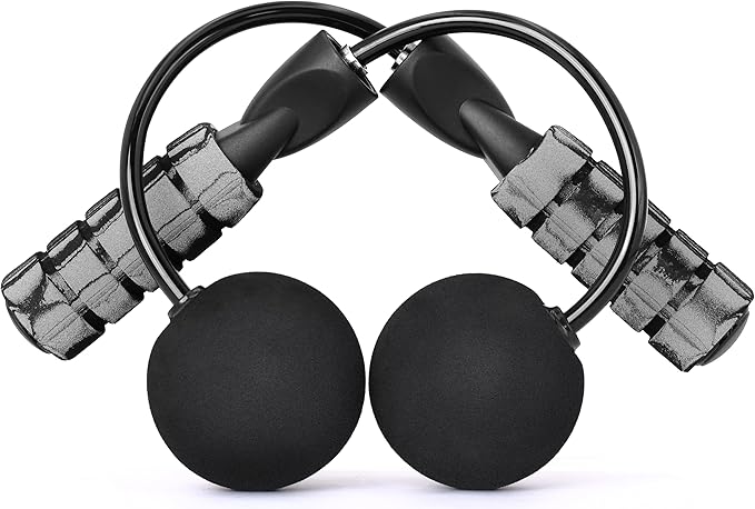 Cordless Jump Rope for Fitness with Indoor Jumping Rope Weighted Ropeless Skipping Jump Rope for Men Women Kids High-Speed Rope Skipping for Narrow Space Fit Weight Loss and General Workouts