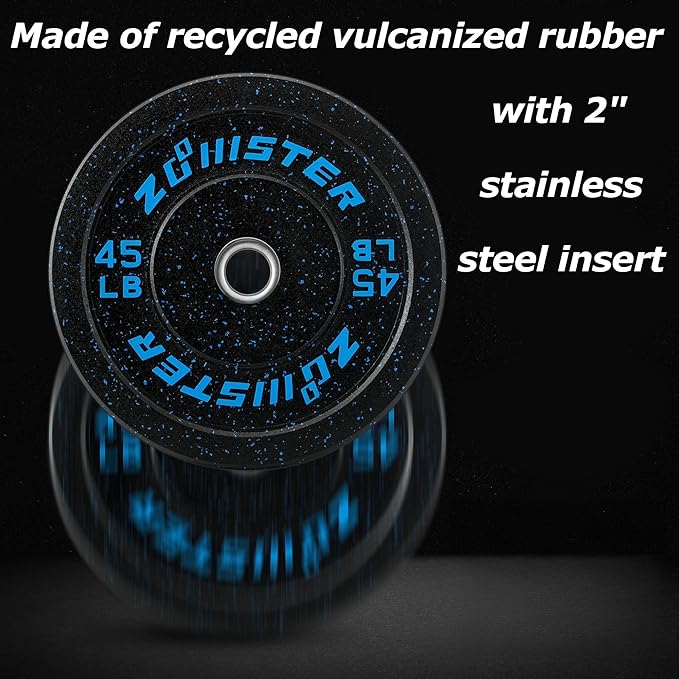 Bumper Weight Plate Olympic Plate Hi-Temp Bumper Weight Plate with Steel Insert Strength Training Weight Lifting Plate
