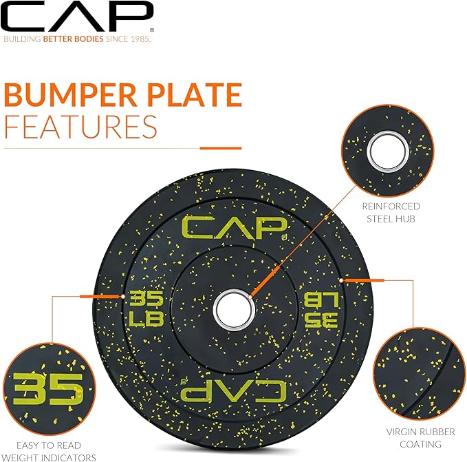 CAP Barbell Rubber Olympic Bumper Plate | Multiple Options/Colors