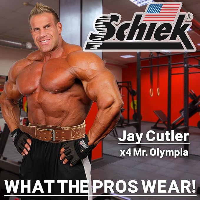 Schiek Sports 2004 Leather 4 3/4" Weight Lifting Belt - Comfortable Weightlifting Belt