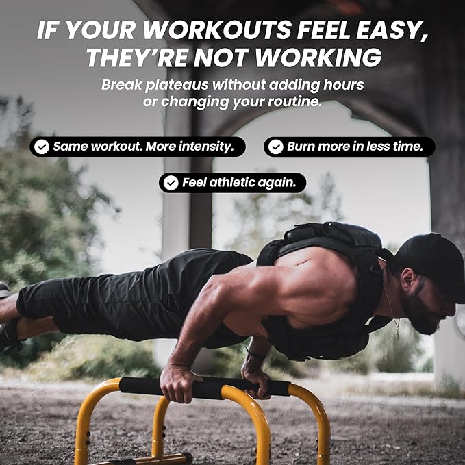 MVRK Weighted Vest for Men – Heavy Duty Rucking & Strength Training Vest with Removable Iron Weights, Adjustable 15–100lbs, No-Bounce Design for Calisthenics, HIIT & Functional Fitness