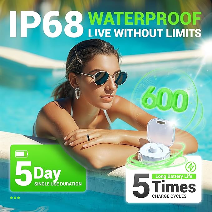 Smart Ring - Free Heart Rate SpO2 Sleep Tracker | No Subscription | IP68 Waterproof Fitness Tracker | 24/7 Activity Monitor | Step Counter & Stress Tracking | Sleep & Workout (Black, 13)