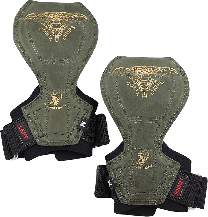 Cobra Grips Flex Model Weight Lifting Gloves Heavy Duty Straps Alternative Power Lifting Hooks for Deadlifts with Padded Wrist Wrap Support Bodybuilding