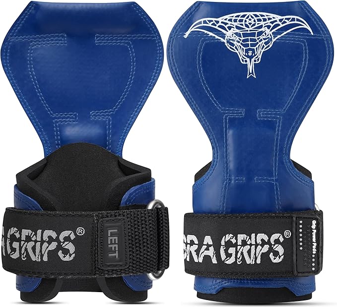 Cobra Grips Weight Lifting Gloves with Adjustable Neoprene Padded Wrist Wraps - Heavy Duty Alternative to Power Lifting Hooks for Deadlifts